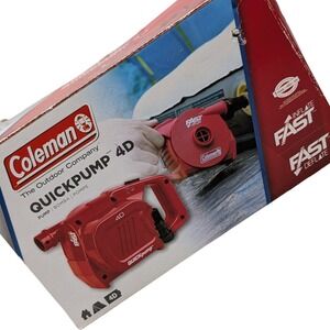 Coleman QuickPump 4D Portable Battery Air Mattress Pump Red Camping 2000017845